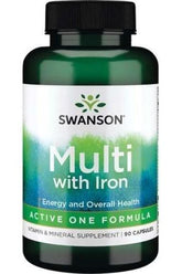Swanson - Active One Multivitamin with Iron - 90 caps - Nutri.se